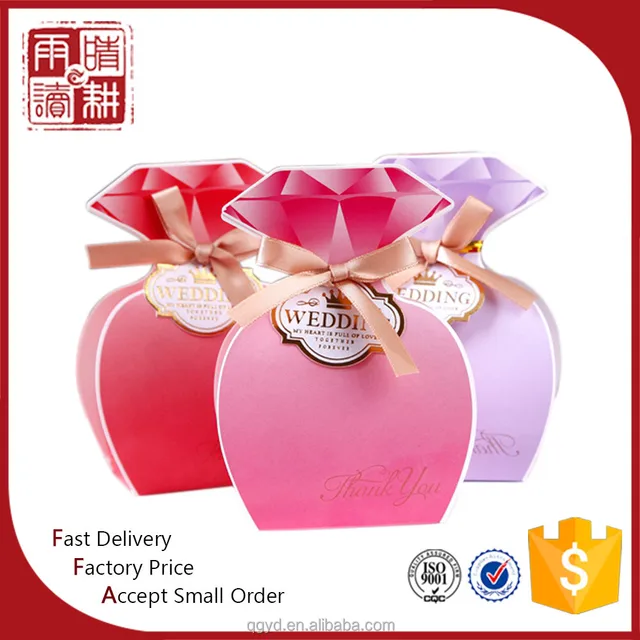 chinese new year wedding paper candy box for wedding gift