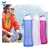 Cheap OEM Camping Hiking folding 500ml Foldable Silicone Water Bottle For Travel Outdoor Sport