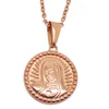 Olivia Wholesale 18k Rose Gold Jewelry Women Statement Choker Religious Our Lady Mary Necklace