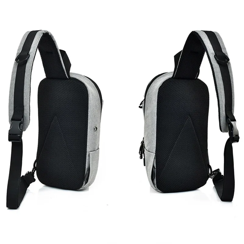 Men Women Anti Theft Backpack Canvas Headphone Hole Boys Crossbody Bag Single Shoulder Teenager Chest Bag Sac A Dos Homme BP0210 (35)