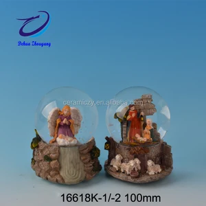 christmas gifts nativity themed resin souvenirs custom snowball
