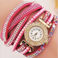 Wholesale High Quality Fashion Ladies Pu Leather Band Rhinestone Quartz Bracelet Wrist Watch For Women
Wholesale High Quality Fashion Ladies Pu Leather Band Rhinestone Quartz Bracelet Wrist Watch For Women