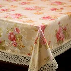 Support Custom Embroidery Elegant Fancy Cotton round glitter restaurant hotel table cloth cotton