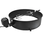 Black BBQ Charcoal Kettle Rotisserie Ring Kit for roasting meat