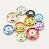 colorful aluminum snap button for babies clothing