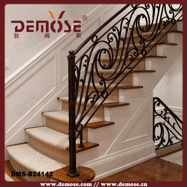 French Romantic Wrought Iron Railing Parts For Stairs