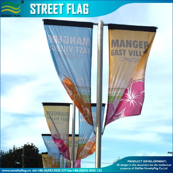 100 Polyester Custom Printed Street Flag Buy Street Flag,Polyester