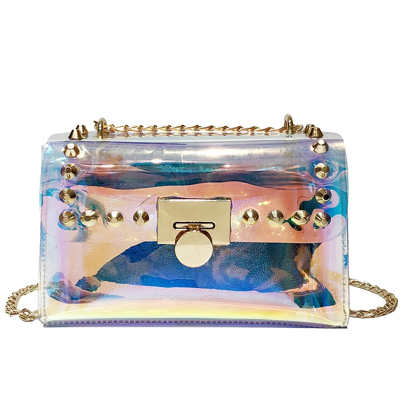 Cathylin 2019 Women Handbags PVC Clear Jelly Summer Messenger Clutch Transparent Fashion Chain Shoulder Bags For Lady and Girls, 1 color 
Cathylin 2019 Women Handbags PVC Clear Jelly Summer Messenger Clutch Transparent Fashion Chain Shoulder Bags For Lady and Girls, 1 color