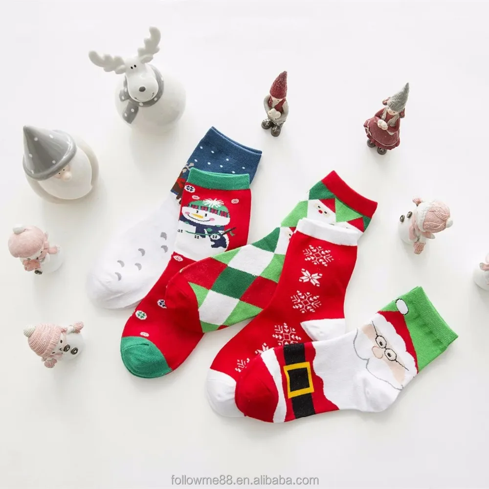 winter women boxed christmas cartoon tube socks