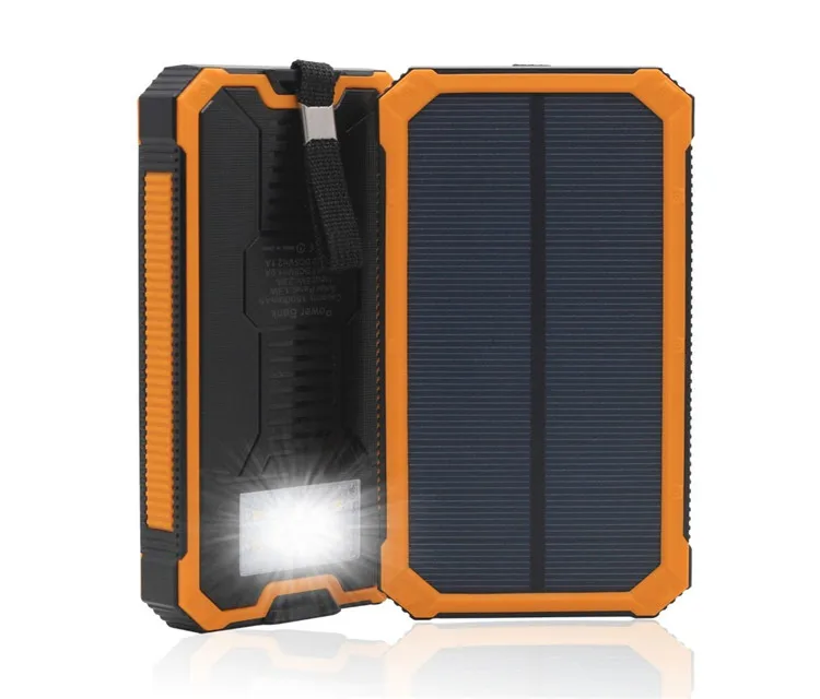 Promotional 10000mah Solar Mobile Charger Power Bank with Customized Logo Outdoor Power Supply - ANKUX.COM