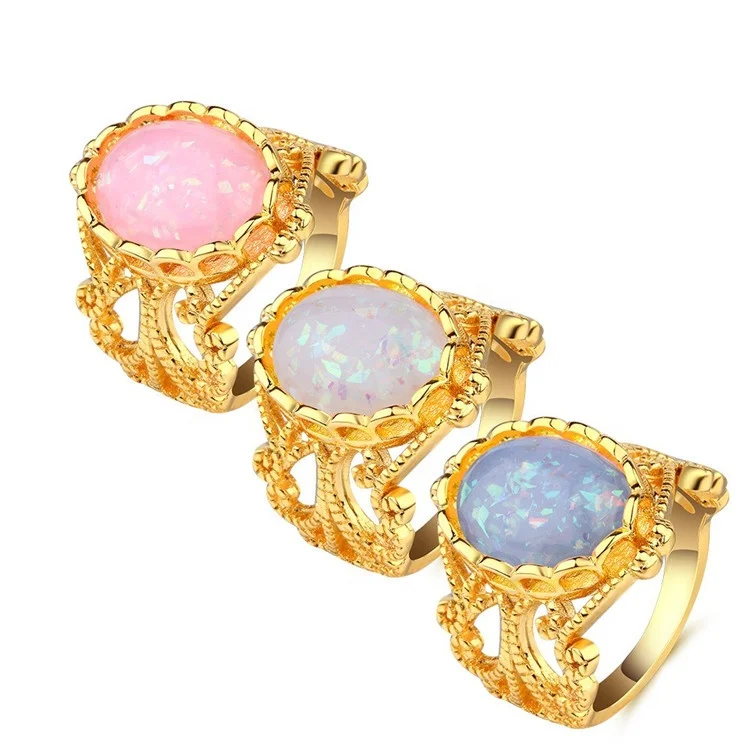 Pink/Blue/White Opal Women Rings Plated Gold Color Retro Hyperbole Wedding Engagement Ring Fashion Women Party Jewelry anel
Pink/Blue/White Opal Women Rings Plated Gold Color Retro Hyperbole Wedding Engagement Ring Fashion Women Party Jewelry anel