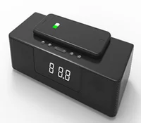 

Mini Multi-function Clock Alarm V3.0 Speaker with LED Time Display FM Radio TF Reader wireless charger speaker wireless charger