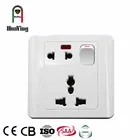 Pearl 2 and 3-pin double socket for home 3pin multifunction plug socket