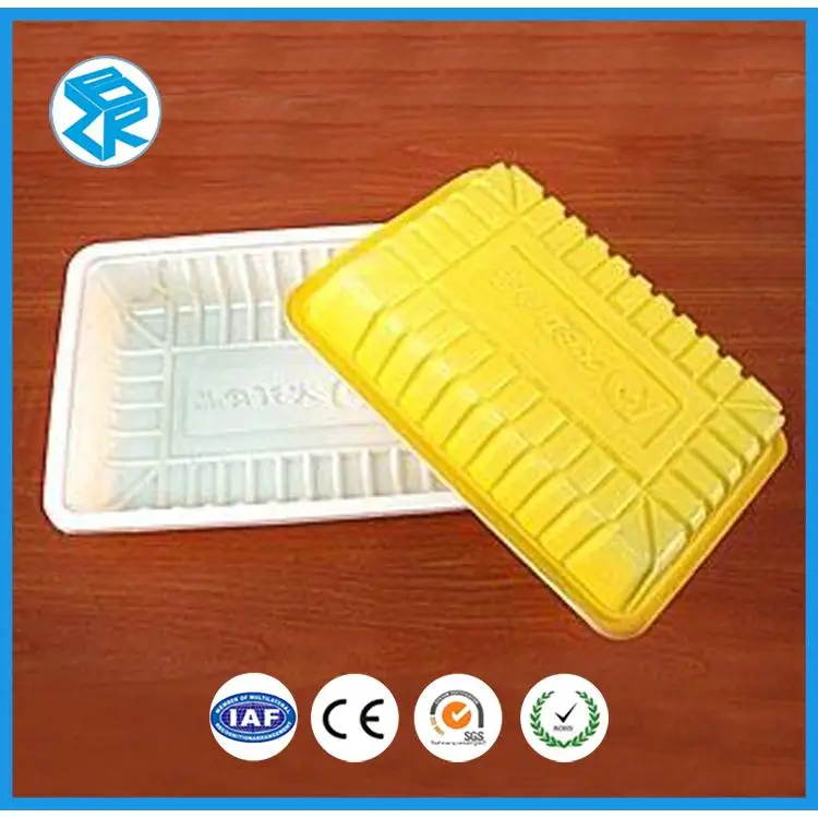 European style custom blister plastic food tray