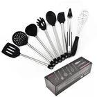 Utensils Cooking Kitchen Silicone Kitchen Tool Set Non-stick Cooking Tools Stainless Steel Silicone Kitchen Utensil Set
