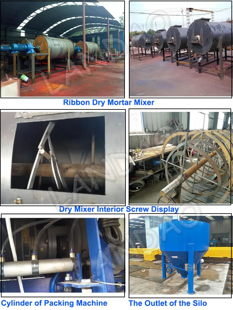 Small Adhesive Mortar Mixing Equipment Automatic Dry Mortar Produce Line