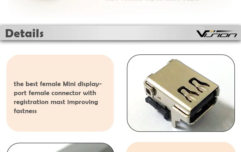 Customized Golden Mini Displayport female to HDMI male adapter cable in black - ANKUX Tech Co., Ltd