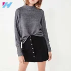 lady custom short jean Button-Front pencil mini Denim Skirt