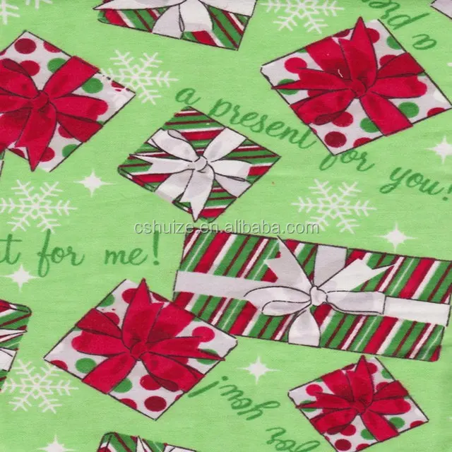 hot sale christmas presents printed flannel fabric to europe for