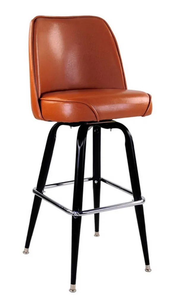 高品質の金属フレームスイベルバーのスツール高い椅子フットレスト付き仕入れ・メーカー・工場