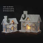 LED lit wooden christmas house Pre-lit wooden village house with LED 70287