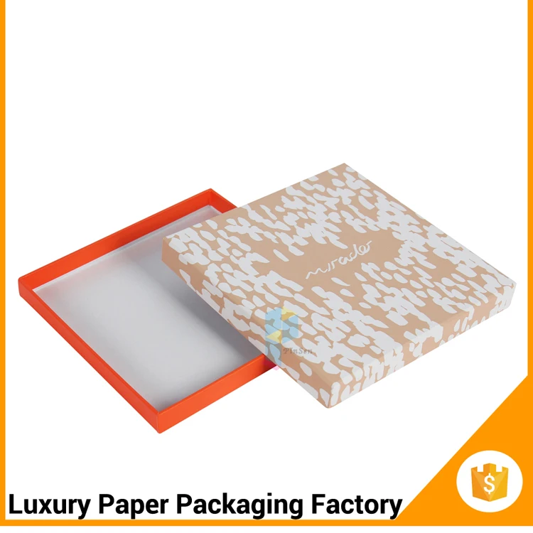square luxury silk scarf packaging small cardboard box