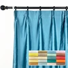 Ikeastyle In Stock Fabric Custom Curtain Online 100% Polyester Faux Silk Curtain Fabric Drapes And Curtains Luxury