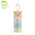 LULA 3 Layers Formula Dispenser Box Cute Bear Feeding Case Food Storage Baby Milk Powder Container