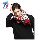 China Manufacture 30%Wool 70%Acrylic Unisex Wave Stripe Multi Color Braid Scarf