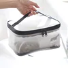 DEQI Waterproof Custom Eco-Friendly PEVA TPU Transparent Clear Travel Cosmetic Toiletry Storage Makeup Bag Pouch Case Organizer