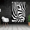 Realism Black&White Animal Art Giraffe Zebra Animal Picture Nursery Home Decorative Painting
