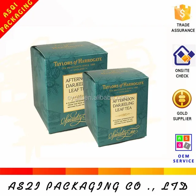 gold stamping custom luxury gift storage paper cardboard tea box