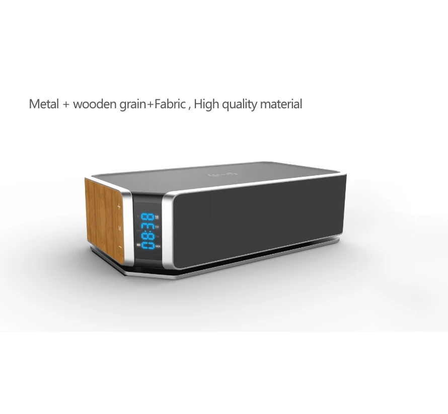 built in wireless charger bluetooths speaker with alarm clock - ANKUX.COM