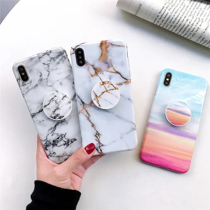 For iPhone XS MAX XR X 8 7 6 Plus IMD Full Marble Phone Case with Same Design Stand Holder, 4 colors
For iPhone XS MAX XR X 8 7 6 Plus IMD Full Marble Phone Case with Same Design Stand Holder, 4 colors