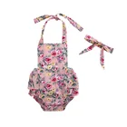 Hippokids 2019 flower baby clothing girls boutique clothing girls' jumpsuit