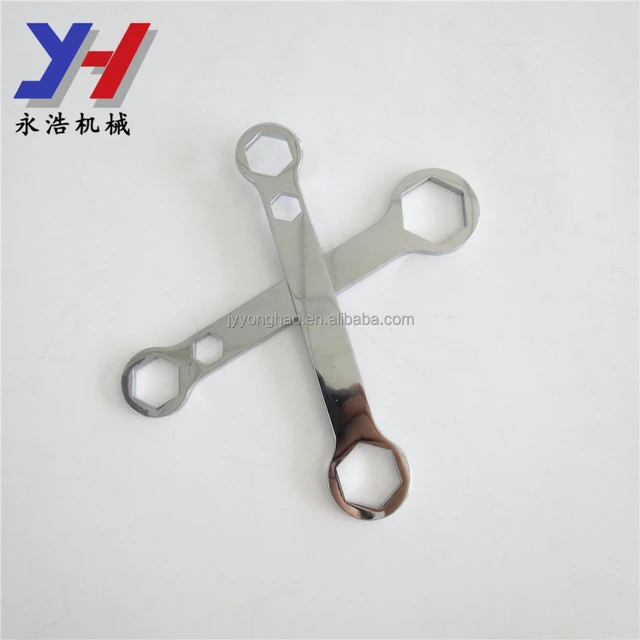 nonstandard customize stainless steel punched wrench with hex