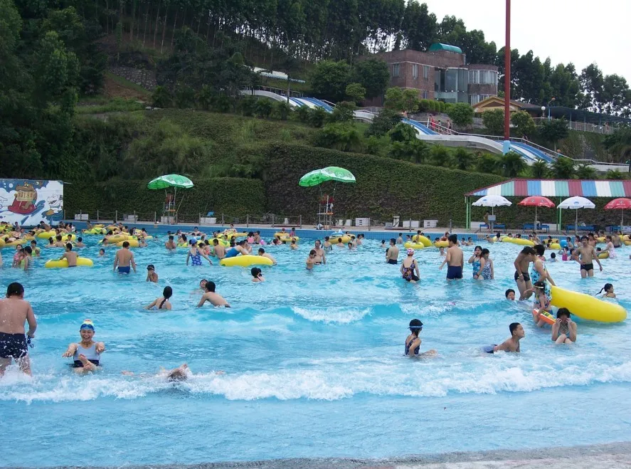 Qingfeng 2017 carton fair water park equipment wave pool equipment wave swimming pool machine