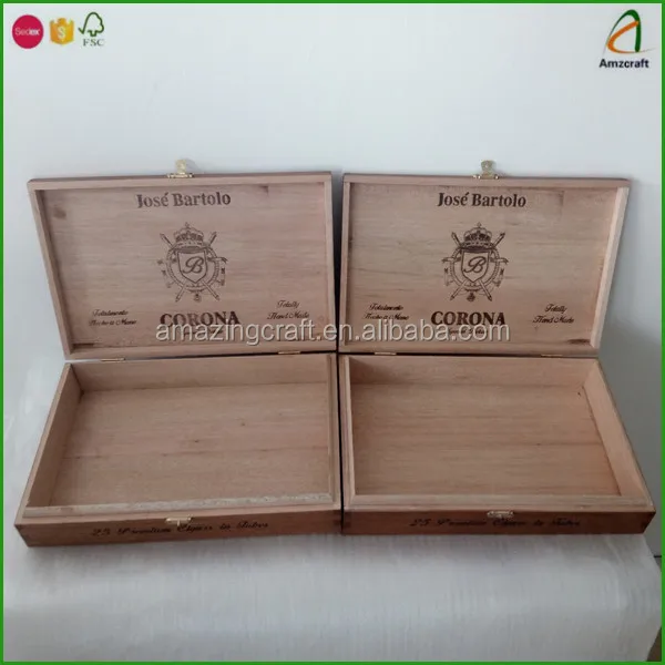empty wood cigar box supply,ideal for gift storage or display
