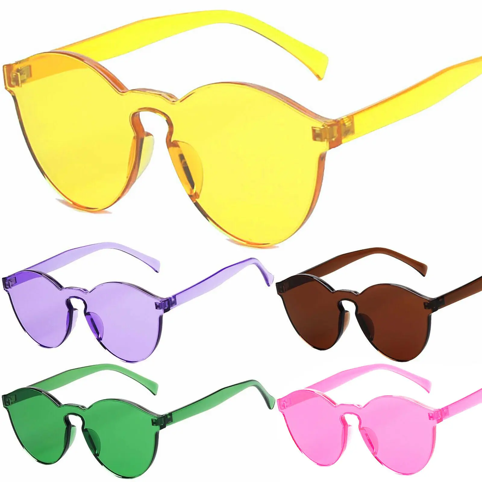 Wholesale High Quality Transparent Candy Color Frame Rimless Retro Vintage Sunglasses UV400 Party, Picture 
Wholesale High Quality Transparent Candy Color Frame Rimless Retro Vintage Sunglasses UV400 Party, Picture
