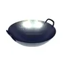 kitchen cookware cast iron wok with hands flat or round bottom