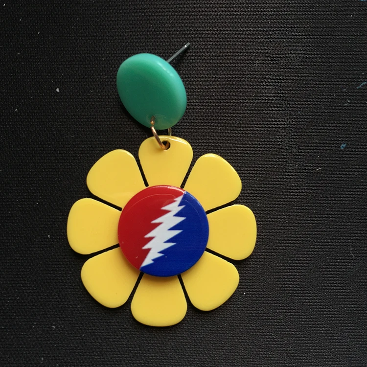 New style custom fashion jewelry colorful sun flower shaped acrylic resin drop earrings, As the piture
New style custom fashion jewelry colorful sun flower shaped acrylic resin drop earrings, As the piture