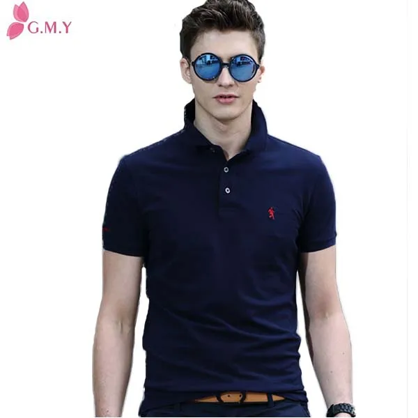 man cheap100% cotton green solid color short sleeves polo neck