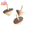 New hottest educational kids wooden spinning top toy in natural wood W01B078