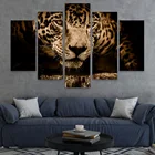 Customized Wall Art 5 Panel Animal Canvas Print Picture Painting