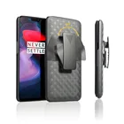 2018 new weave holster combo hard pc phone case for one plus 6