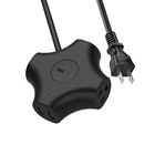 New Design 3 AC OUTLETS 2 USB PORTS TOWER power strip hub with 1.5M LONG EXTENTION CORD