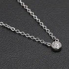 Rhodium Plated Vantage Tiny Diamond Necklace Customized Stainless Steel African Jewelry