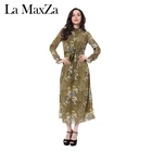 La MaxZa Women Full Butterfly Sleeve Floral Printed Long Maxi Dress