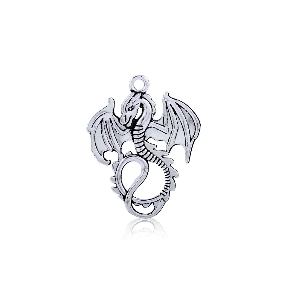 Antique silver Plated Dragon Charms Pendants for Necklace Bracelets Jewelry Making DIY Craft Handmade 35x27mm
Antique silver Plated Dragon Charms Pendants for Necklace Bracelets Jewelry Making DIY Craft Handmade 35x27mm