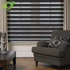 New design custom window decorative black zebra double layer blinds